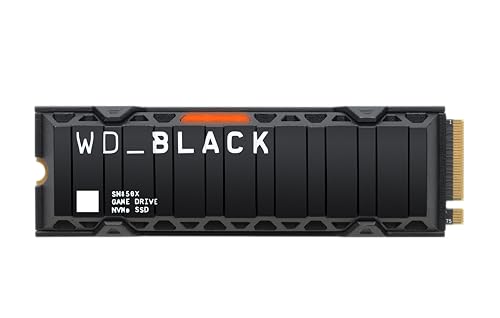 WD_BLACK 1TB SN850X NVMe Internal Gaming Solid State Drive with Heatsink - Works with Playstation 5, Gen4 PCIe, M.2 2280, Up to 7,300 MB/s - WDS100T2XHE