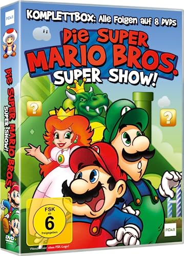 (-36%) Die Super Mario Bros. Super Show! - Serien Komplettbox - Alle 52 Folgen der Animationsserie zum Videospiel - Zum Kino-Film in Sammler-Box - Mit Mario, Luigi, Bowser und Peach [8 DVDs]
