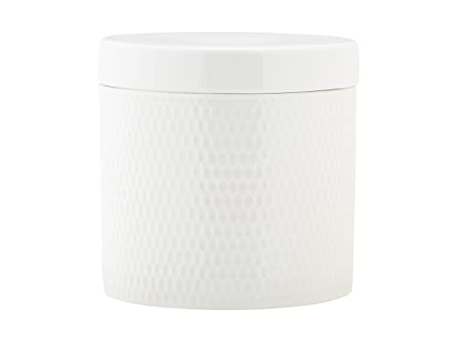 (-46%) Maxwell & Williams DV0184 Vorratsdose – 1000 ml Füllvolumen – Porzellan Weiß – Diamonds – Reliefstruktur, Geschenkbox