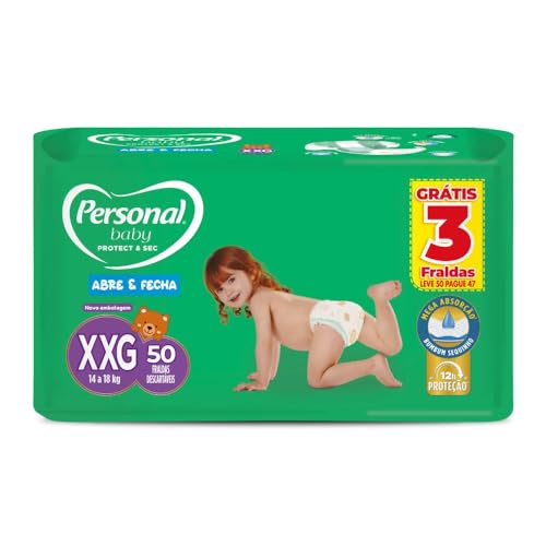 RECORRÊNCIA Personal Fralda Soft & Protect Hiper XXG, 50 Unidades