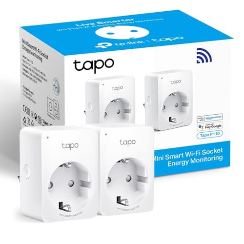 (-54%) TP-Link Tapo Smart WLAN Steckdose Tapo P110 mit Energieverbrauchskontrolle, Smart Home Alexa Steckdose, funktioniert mit Alexa, Google Home, Sprachsteuerung, Fernzugriff, Mini, 2 pack