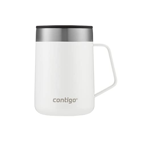 🔥 STARKER PREIS (-28%) Contigo Streeterville Desk Mug, isolierter Kaffee-Thermobecher mit Henkel aus Edelstahl, 420 ml