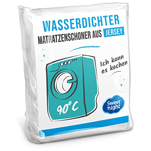 (-28%) Sweetnight - Matratzenschoner 170x200 cm | Wasserdichte und mikroatmungsaktive Matratzenauflage | Sanft und leise | Waschbar bei 90°C | Geeignet für dicke Matratzen, White