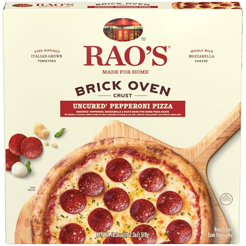 Rao's Made for Home Frozen Pizza - Uncured Pepperoni, Brick Oven Crust, Premium Quality, Fresh Shredded Whole Milk Mozzarella Cheese