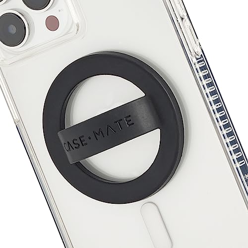 Case-Mate Magnetic Phone Grip MagSafe Loop Grip - Detachable Holder for Hand - Ultra Thin Collapsible Soft MagSafe Grips for Back of Phone for iPhone 17 Pro Max/16 Pro Max /15/14/13/S25 Ultra - Black