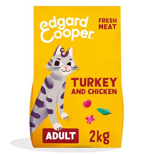 🔥 STARKER PREIS (-25%) Edgard & Cooper Katzenfutter für Erwachsene, (Truthahn & Huhn, 2 kg), sterilisiertes und aktives Katzenfutter, ohne Getreide, natürliche Inhaltsstoffe, frisches Fleisch, hypoallergen, ohne