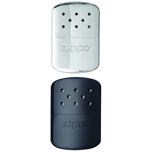Zippo 12-Hour Refillable Hand Warmer Chrome and Black