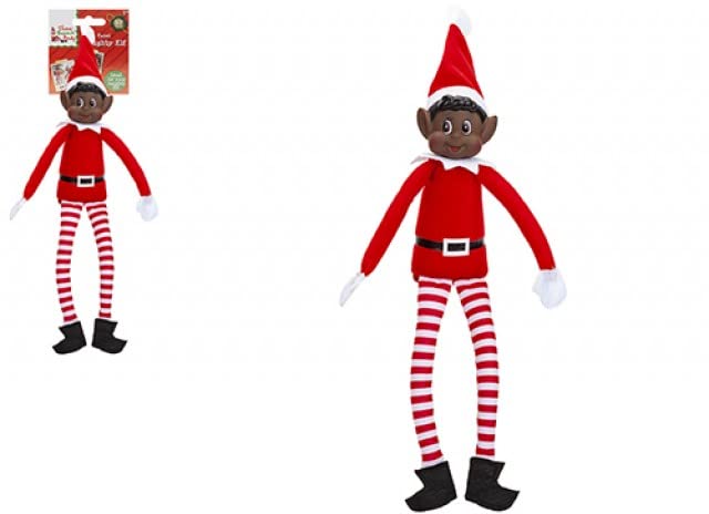 Christmas Elf Behaving Badly Plush Toy | Novelty Long Bendy Naughty Boy Christmas Elves Doll | 12 Inches (Black Elf)