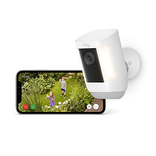 🔥 STARKER PREIS (-55%) Zertifiziert und generalüberholt Ring Spotlight Kamera Pro Akku | Überwachungskamera aussen mit HDR-Video, WLAN, Bewegungserfassung| Akkubetriebene Sicherheitskamera mit LED & Sirene