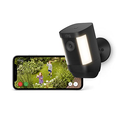 🔥 STARKER PREIS (-55%) Zertifiziert und generalüberholt Ring Spotlight Kamera Pro Akku | Überwachungskamera aussen mit HDR-Video, WLAN, Bewegungserfassung| Akkubetriebene Sicherheitskamera mit LED & Sirene