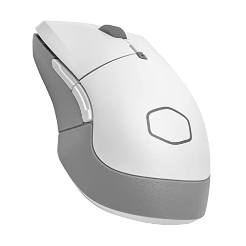Cooler Master MM311 Wireless Gaming Mouse White, Adjustable 10,000 DPI, Palm|Claw Grip, 2.4GHz Wireless, PixArt Optical Sensor, PTFE Feet, RGB Lightin
