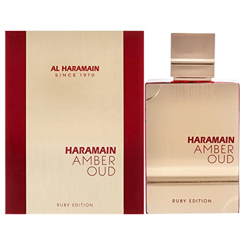 Al Haramain Amber Oud Ruby Edition Eau De Parfum Spray 60ml (2 oz) - Unisex Arabian Perfume for Women & Men, Long-Lasting Amber Fragrance with Rich, Luxurious Scent