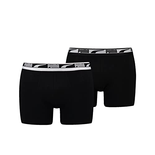 (-38%) PUMA Herren Multi Logo Boxer, Black, M (2er Pack)