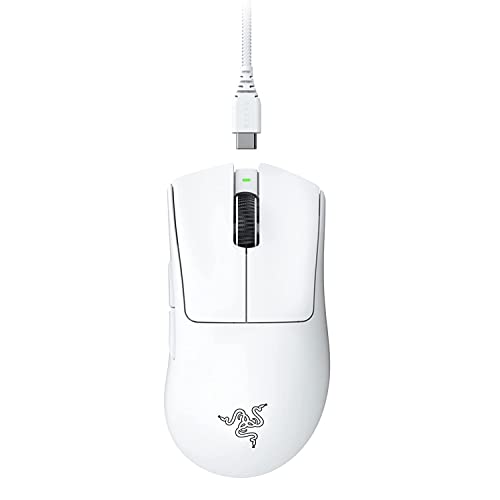 Razer DeathAdder V3 Pro - Ergonomic Wireless Gaming Mouse - White Edition - AP Packaging