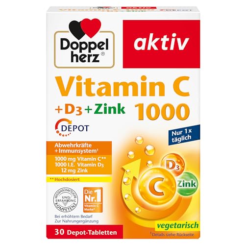 🔥 STARKER PREIS (-44%) Doppelherz Vitamin C 1000 + D3 + Zink