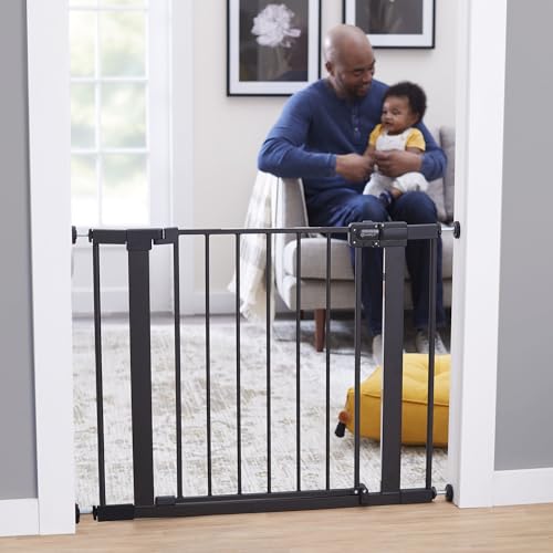 Safety 1st Easy Install 28'' Walk Thru Gate, Fits Between 29'' and 38'', Black, 1-Pack,(GA105CBLK)