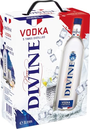 (-36%) Pure Divine - Französischer Vodka aus den Nordvogesen - 37.5 Prozent Vol - Großpackungen 3 Liter - Wodka Bag in Box (1 x 3 l)