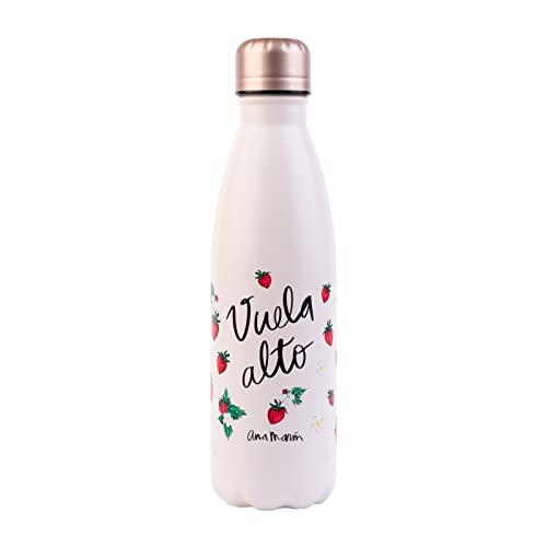 Grupo Erik Metal Water Bottle 500ml / 17oz - Ana Marin | Hot and Cold Water Bottle Stainless Steel, Cute Travel Bottles Gym | Cute Gifts Under 20 Pounds