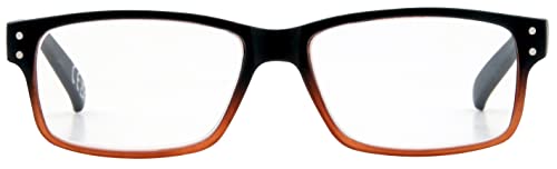 Foster Grant Thames Reading Glasses for Men +2.00 – Rectangular TR90 Frame with Spring Hinges, Scratch-Resistant Lenses & Protective Case