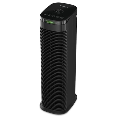 Honeywell HEPA Air Purifier for Home, 990 Ft² Rooms in 1 hour, Auto Mode, Air Quality Indicator, Reduces Dust, Pollen, Pet Dander, All Smoke Types, Odors, Black, HPA180B