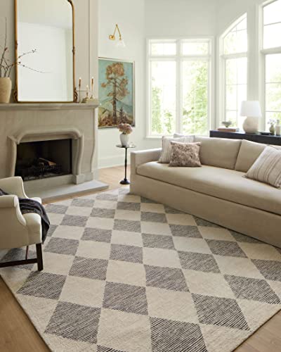 Loloi Chris Loves Julia Francis Collection FRA-01 Beige/Charcoal 7'-9" x 9'-9" Area Rug