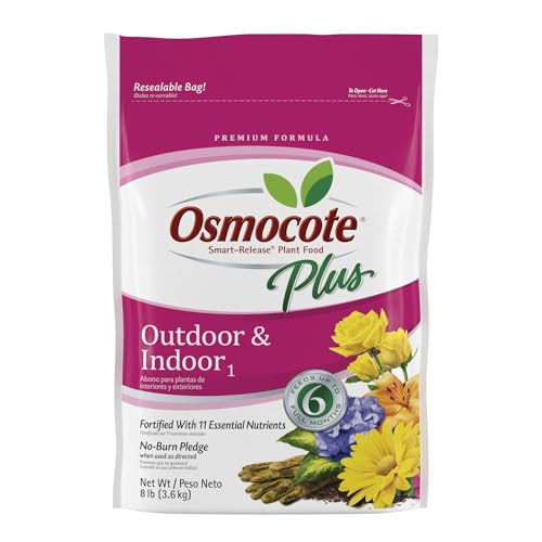 Osmocote Smart-Release Plant Food Plus Outdoor & Indoor₁, Granular Fertilizer with 11 Essential Nutrients, 8 lbs.