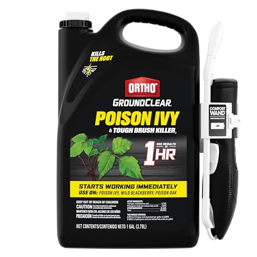 Ortho GroundClear Poison Ivy & Tough Brush Killer3 - Ready-To-Use Weed Killer Spray with Comfort Wand, 1 gal.