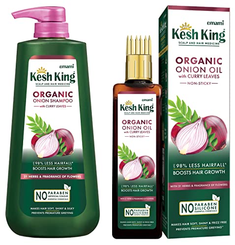 Ayurvedic Onion Shampoo 600ml & Kesh king Ayurvedic Onion Oil 200ml