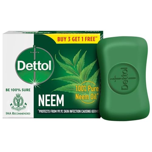 Neem Bathing Soap Bar With Pure Neem Oil, 75G (Buy 3 Get 1 Free), Combo Offer On Bath Soap