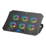 Ant Esports NC210 Gaming Laptop RGB Cooling Pad 6 Quite Cooling Fans Dual USB Ports 5 Height Adjustable