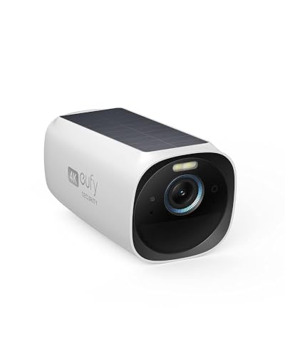 (-45%) eufy Security eufyCam 3, überwachungskamera aussen, 4K kabellose überwachungskamera solar mit Gesichtserkennung K.I., Farbige Nachtsicht, Gebührenfreie Nutzung, überwachungskamera solar