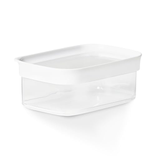 🔥 STARKER PREIS (-47%) Emsa Optima Trockenvorratsdose 0,45 Liter, rechteckig, 100 Prozent sicher, hygienisch, platzeffizient, Frischedichtung, transparentes Design, Schnappverschluss, N1141600