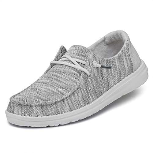 HEYDUDE Women's Wendy Sox Glacier Grey Size 8 | Women's Shoes | Women's Slip On Shoes | Comfortable & Light-Weight