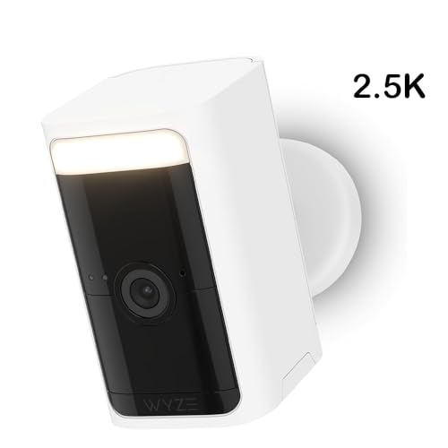 WYZE Wireless Outdoor/Indoor Battery Security Camera, 2.5K HDR Color Night Vision, Integrated Spotlight & Siren, Motion Detection, 2-Way Audio, Alexa & Google Assistant Compatible, Free Expert Support