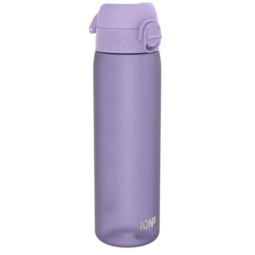 ION8 Waterfles, 500 ml/18 oz, Lekvrij, Makkelijk te Openen, Veilige Vergrendeling, Vaatwasserbestendig, BPA-vrij, Draaghendel, Past in Bekerhouders, Makkelijk Schoon, Geurvrij, Drinkfles Lichtpaars