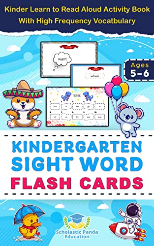 Kindergarten Sight Word Flash Cards cover