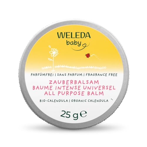 Weleda Baby All Purpose Balm, Baby Balm, Calendula Balm, Recommended by Midwives, Fragrance Free, Dermatologically Tested, Gentle Protection, 100% Certified Natural, 25g