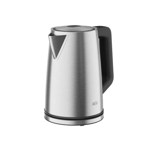 🔥 STARKER PREIS (-50%) AEG Wasserkocher Deli 5, 2400 Watt, 5 Einstellbare Temperaturstufen, 1,7 l, 3-fache Automatische Sicherheitsabschaltung, Anti-Tropf- und Warmhaltefunktion, Einhand-Deckelöffnung, Edelstahl, K5-1-6ST