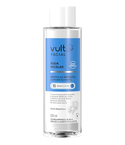 Água Micelar Facial Vult, 180ml