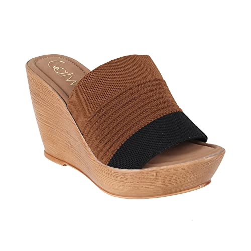 Womens Textured Upper Open Toe Flats Slip-on