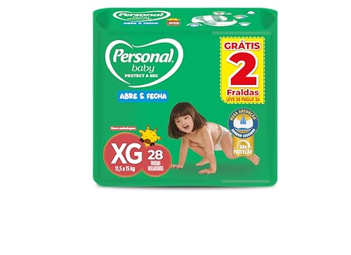 Fralda Personal Baby Protect e Sec XG Mega 9x28pads Leve 28 pague 26 Unidades