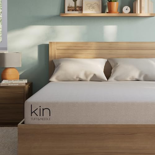 Kin By Tuft & Needle Medium Firm 10" Queen Adaptive Foam Mattress in a Box, Cooling Pressure Relief, Balanced Support, 100 Night Trial, Fiberglass-Free, CertiPUR-US, 10-Year Limited Warranty