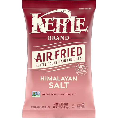 Kettle Brand Potato Chips, Air Fried Himalayan Salt Kettle Chips, 6.5 Oz Bag
