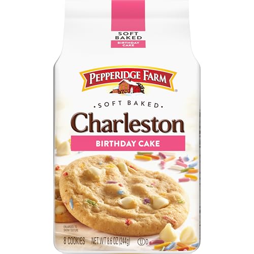 Pepperidge Farm Charleston Birthday Cake Cookies, 8 Soft Baked Cookies, 8.6 oz. Bag