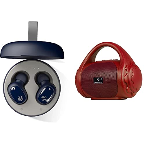 ZEBRONICS Zeb-Sound Bomb 1 TWS Earbuds with BT5.0, Up to 12H Playback, Touch Controls, Voice Assista