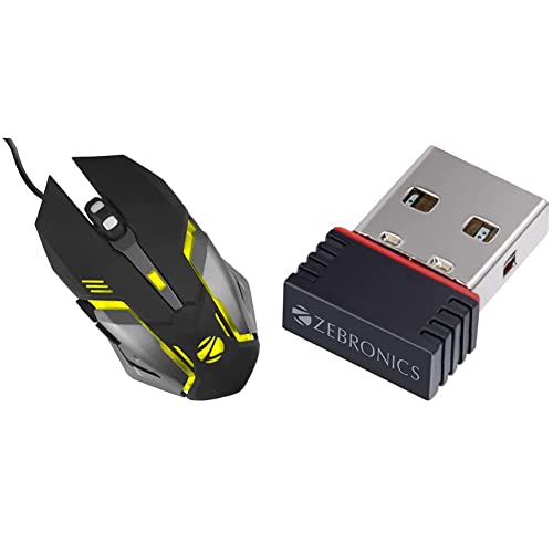 ZEBRONICS-Transformer-M with a High-Performance Gold-Plated USB Mouse: 6 Buttons, Multi-Color LED Li