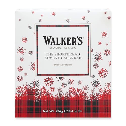 Walker’s 2025 Advent Calendar with Shortbread Cookies from Scotland - 24 Count (10.4 oz) - Limited Edition Cookie Box with Christmas Cookies in Various Shapes and Flavors