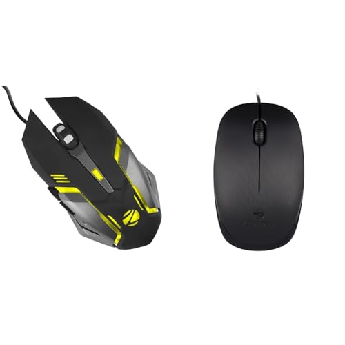 ZEBRONICS Transformer-M with a High-Performance Gold-Plated USB Mouse: 6 Buttons, Multi-Color LED Li