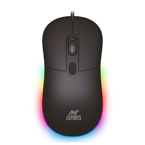 Ant Esports GM40 Wired Optical Gaming Mouse with RGB LED, Lightweight and Ergonomic Design, DPI Upto 2400, Compatible with Windows and Mac Ant Esports