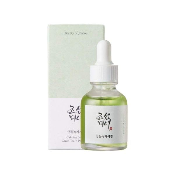 Beauty of Joseon Calming Serum Green Tea Panthenol Soothing, Moisturizing Sensitive, Acne-Prone, UV Irritated Skin, Daily Korean Skin Care for Men and Women, 30ml 1 fl.oz